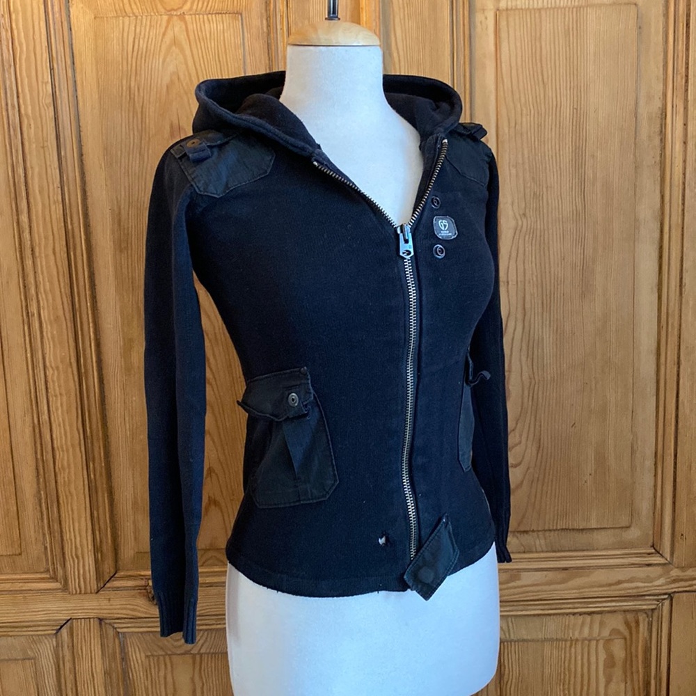 G-Star Raw woman’s Black sweater hoodie zip-up